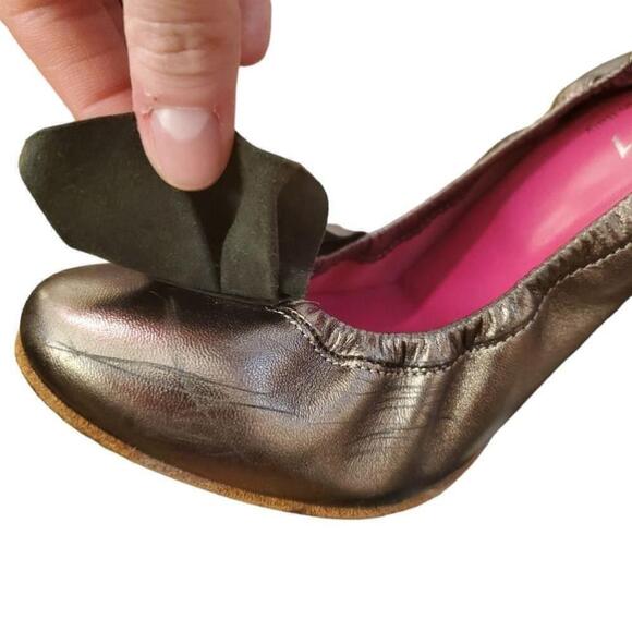 FERCA 81 Bronze Metallic Leather Ballet Pumps Wood Spool Heels & Bows (Size 36) - Picture 12 of 14